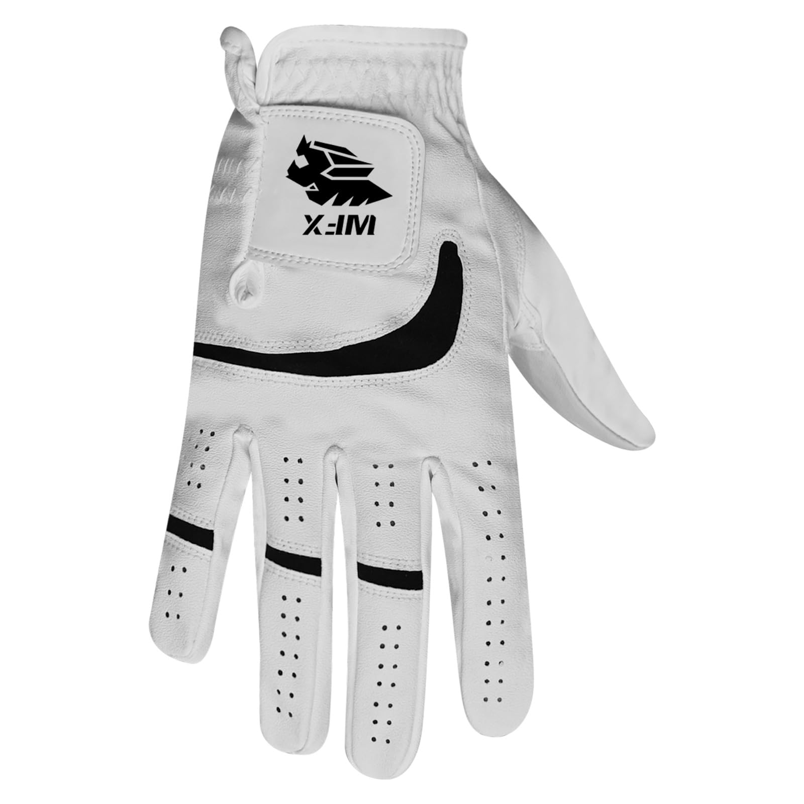 WFX Golf Glove for Golfers, Left Hand Right Premium Quality Leather, Non-Slip Flexible & Durable Design, All Weather Golf Gloves for Men and Women (M/L, Right)
