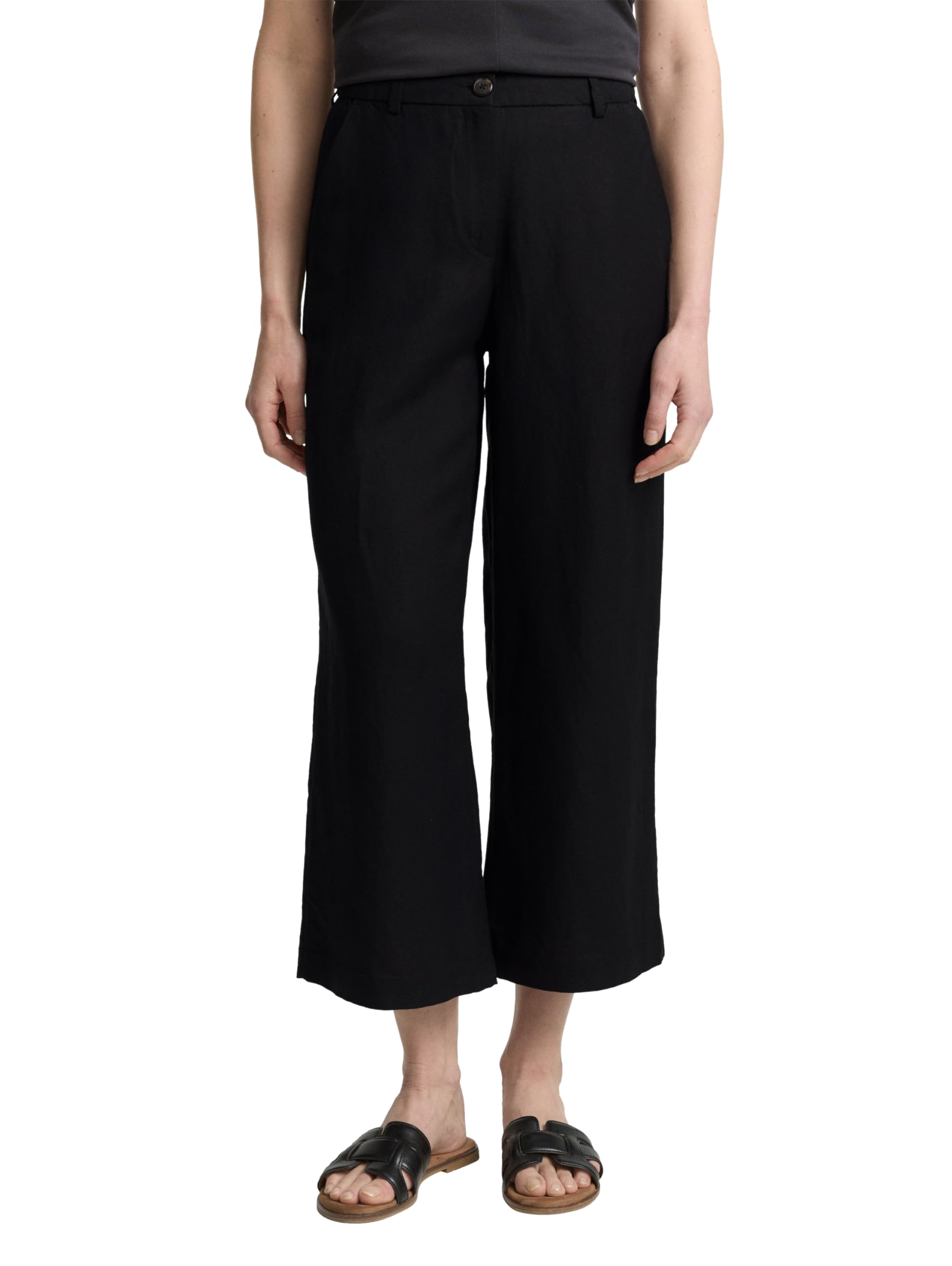 Tom Tailor Damen Culotte Hose mit Leinenanteil