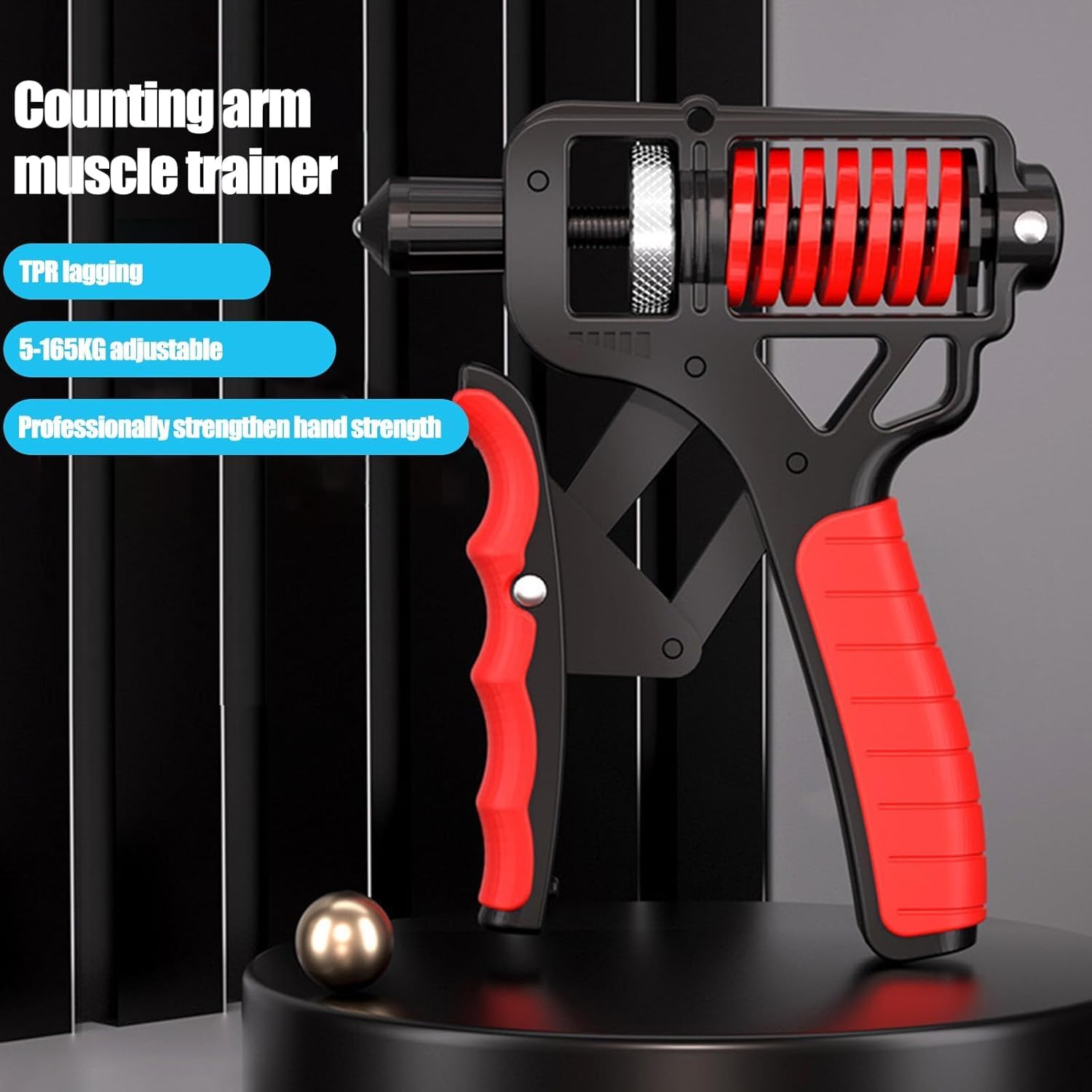 ORBITORA Hand Grip Strength Trainer (100 kgs) - Forearm Strength Trainer Adjustable Gripper | New Improved Design for Heavy Strength Training (100 kgs, Multi) 1