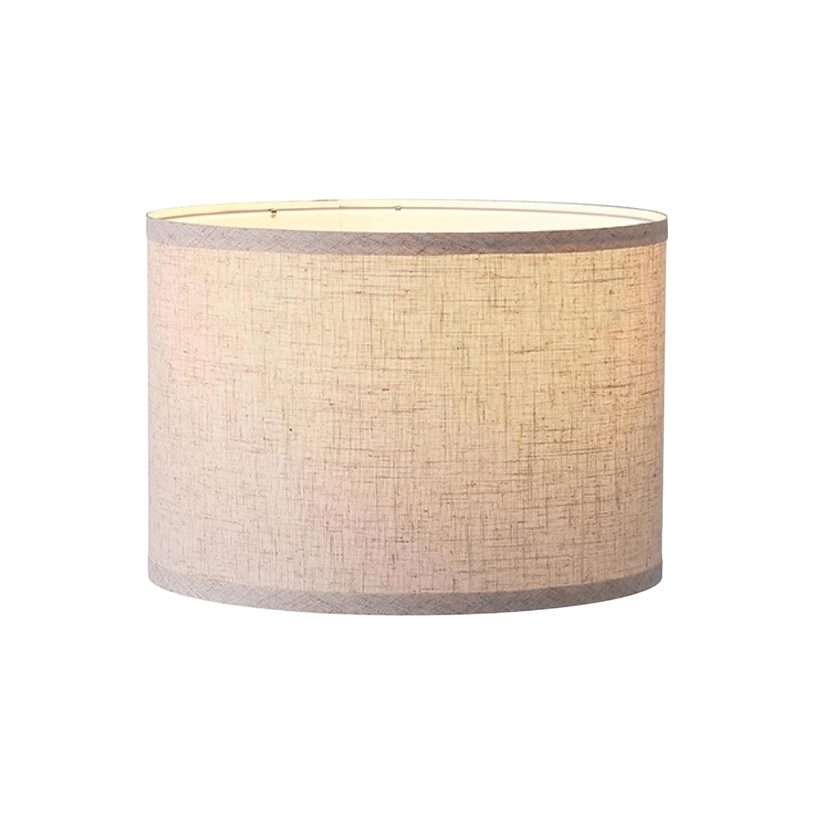 15.6" Beige Linen Drum Lamp Shade - Linen Drum Lampshades for Table Lamps and Floor Lamps, Large Detachable KD Light Shade with E26 and E27, 360 Degree Adjustable for Living Room Bedroom