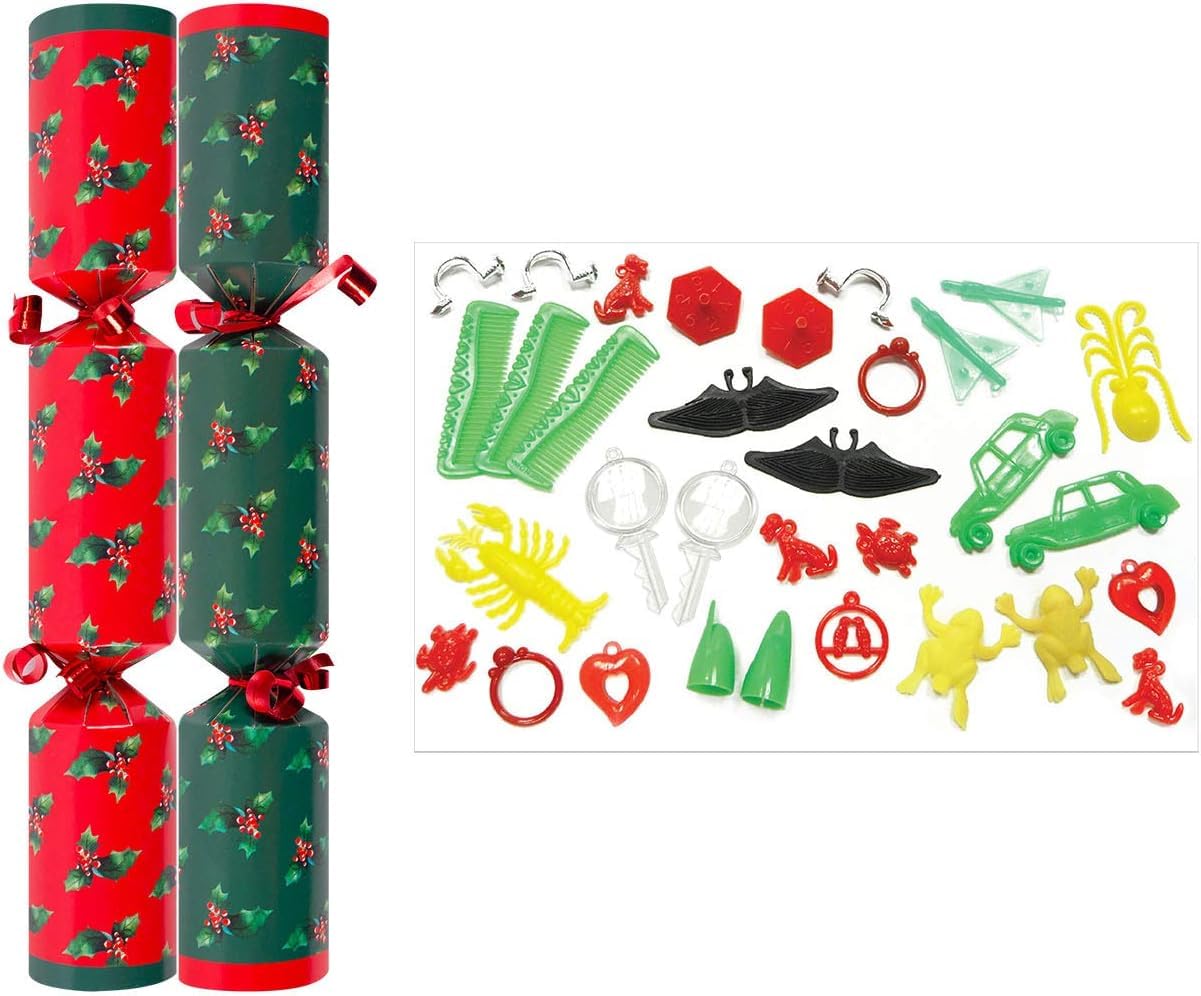 RSW 50 Holly 10" Christmas Crackers Catering New Year Party Bulk Xmas school