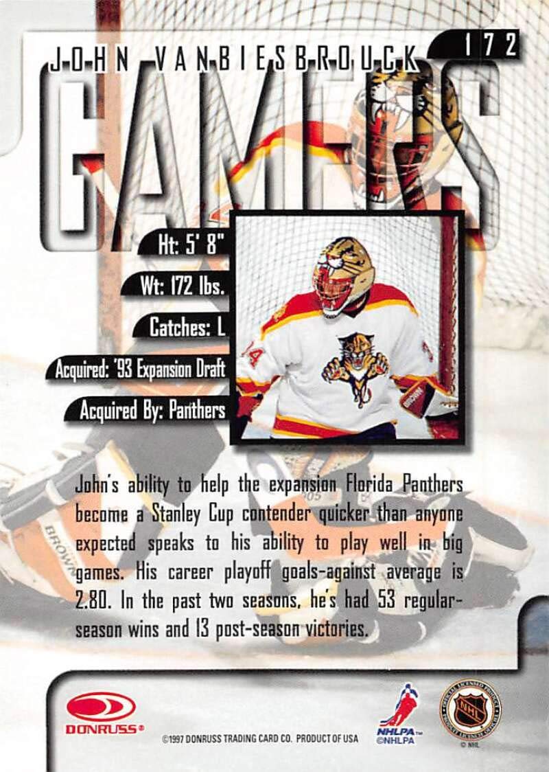 Amazon.com: 1997-98 Leaf Hockey #172 John Vanbiesbrouck GM Florida