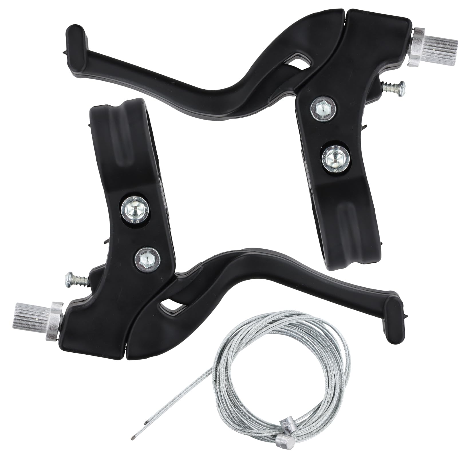Ziyonix 1 Pair Bicycle Brake Levers Children Bike Handlebar Brake Lever Aluminum Alloy Brake Handle with 2 Brake Cable Cores Bicycle Accessories