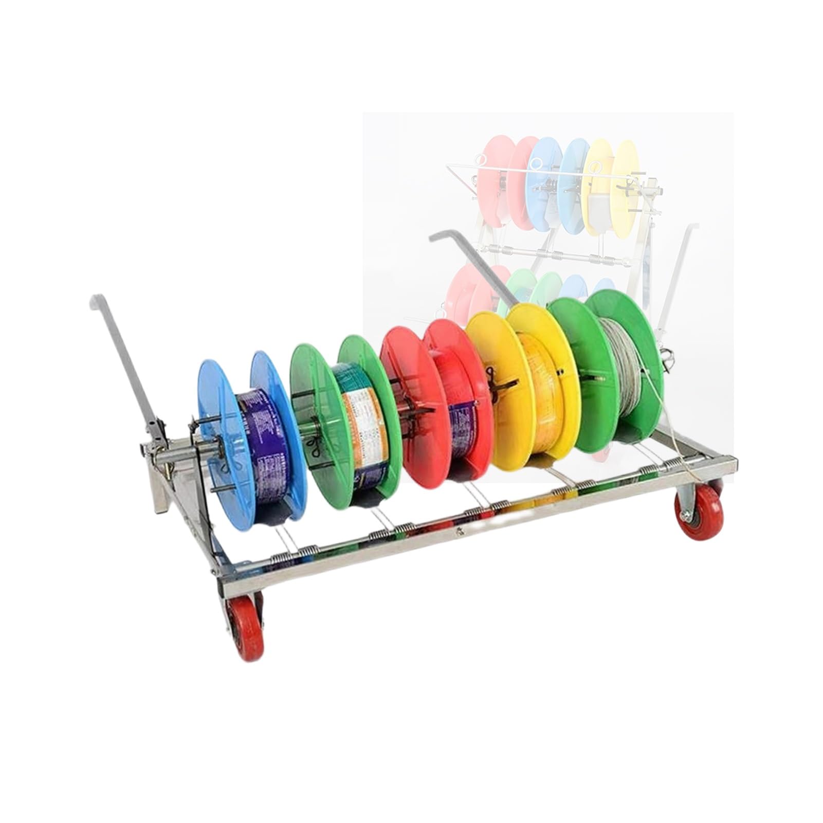 WDSOPK Wire Spool Rack,Cable Spool Dispenser,Cable Roll Holder for Industrial Workplace,Wire Dispenser Organizer,for Electrical (5 Rods Wire)