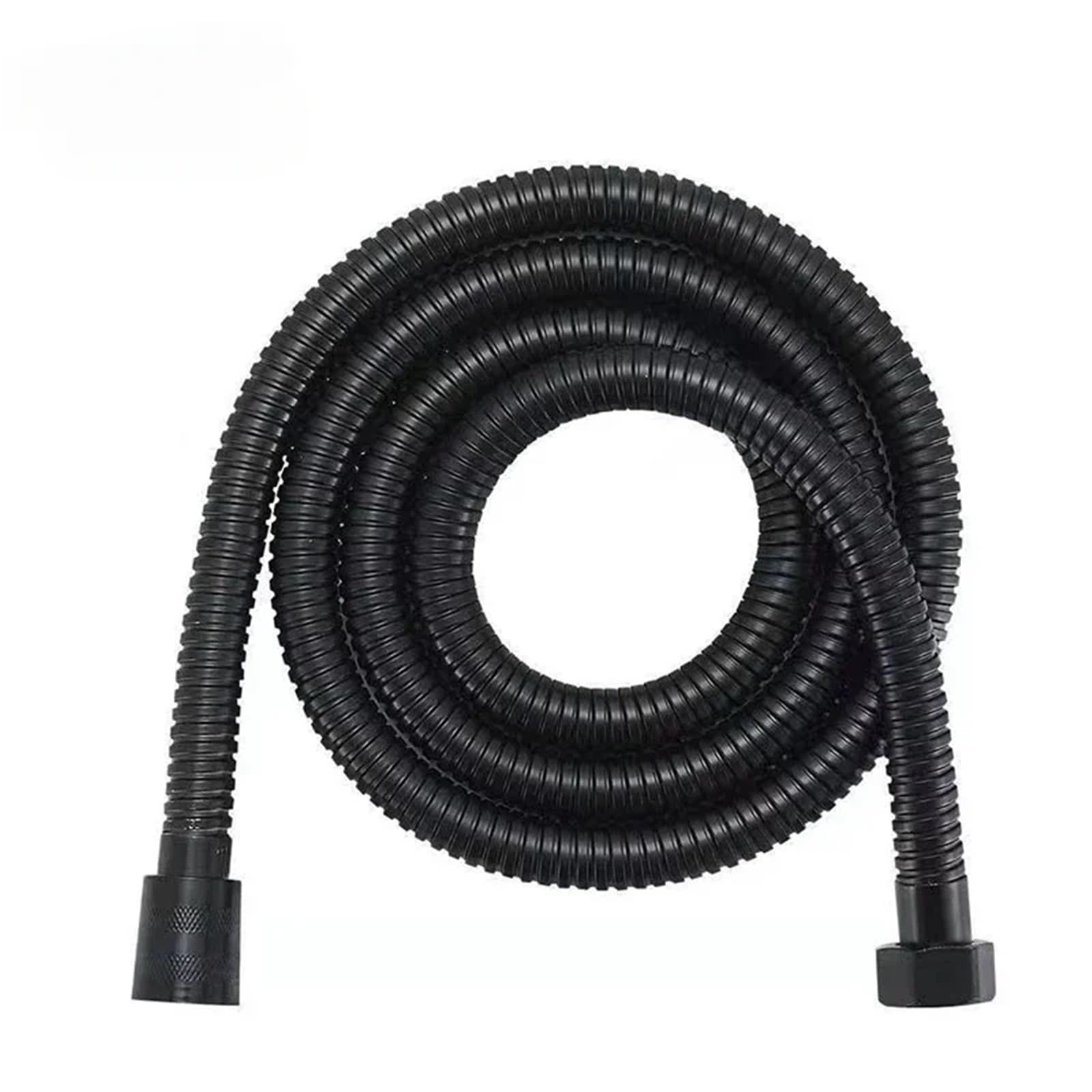 Fbanulpex Black Universal Chrome Shower Pipe, Shower Hose Stainless Steel Multicolor 1.5-2M(,1.5M)