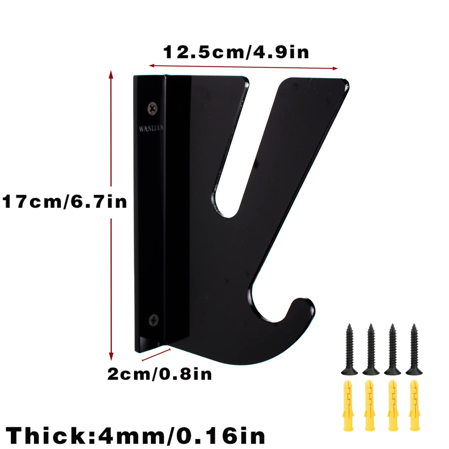 Wandhouder voor skateboard, wandrek, skateboard, wandrek met opberghaak, wandhouder voor longboard, skateboard, snowboard