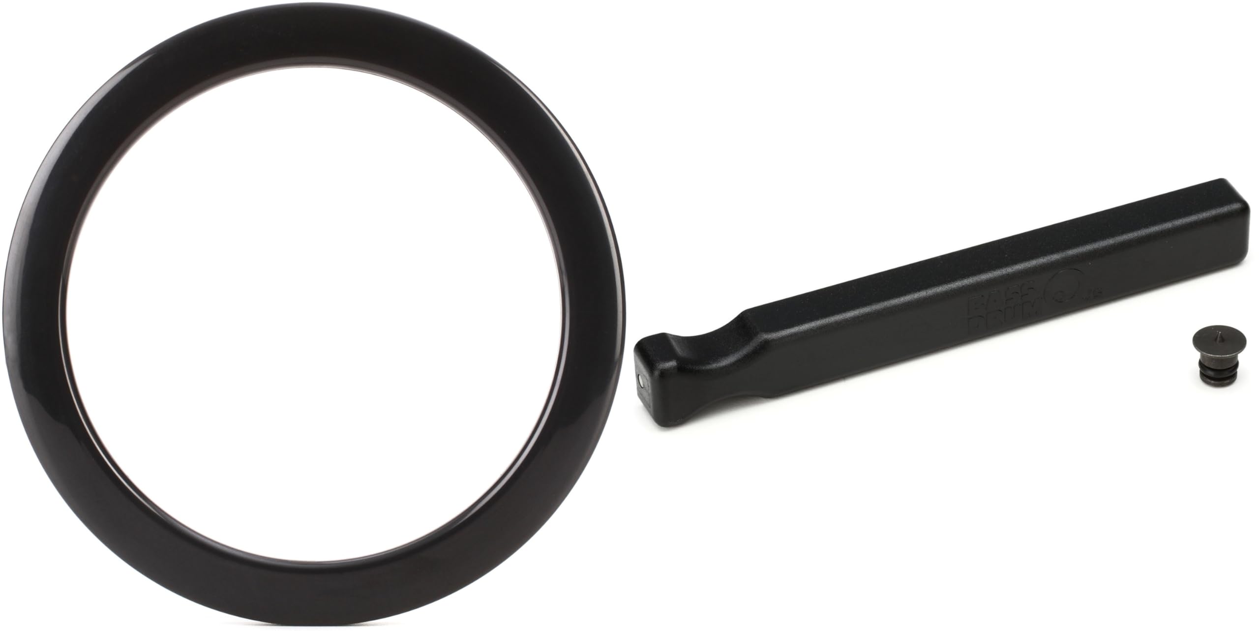 Bass Drum O's Port Hole Ring with Cutter - 5" - Black