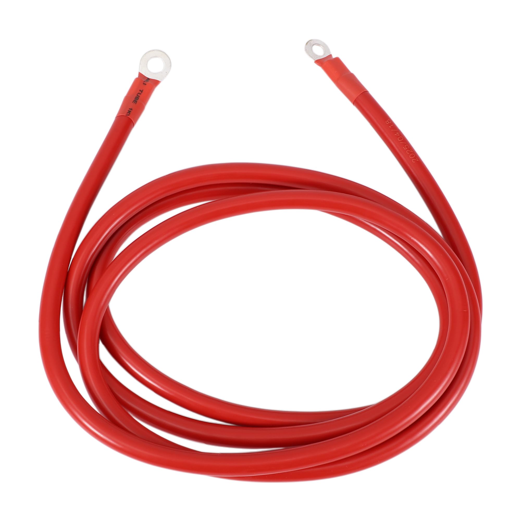 Partuto 240cm 2AWG Battery Inverter Cable 3/8" 5/16" Battery Cable Tinned Copper Red OT Type 1 Pc