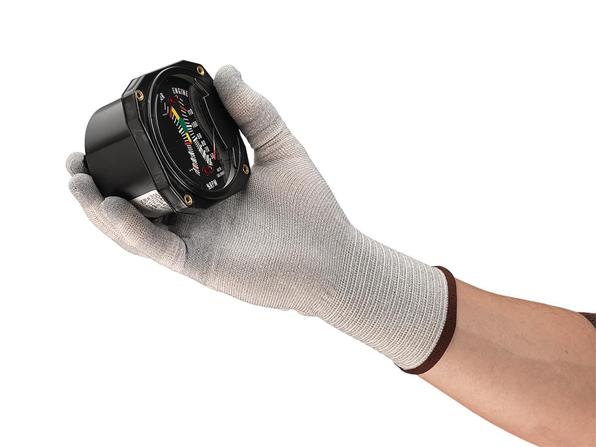 Ansell HyFlex 11-318 Guantes de Trabajo Multiuso, Protección Mecánica, Tejido Ultra Ligero, Sin Silicona y Antiestáticos, Compatible con Pan, Talla Táctiles,