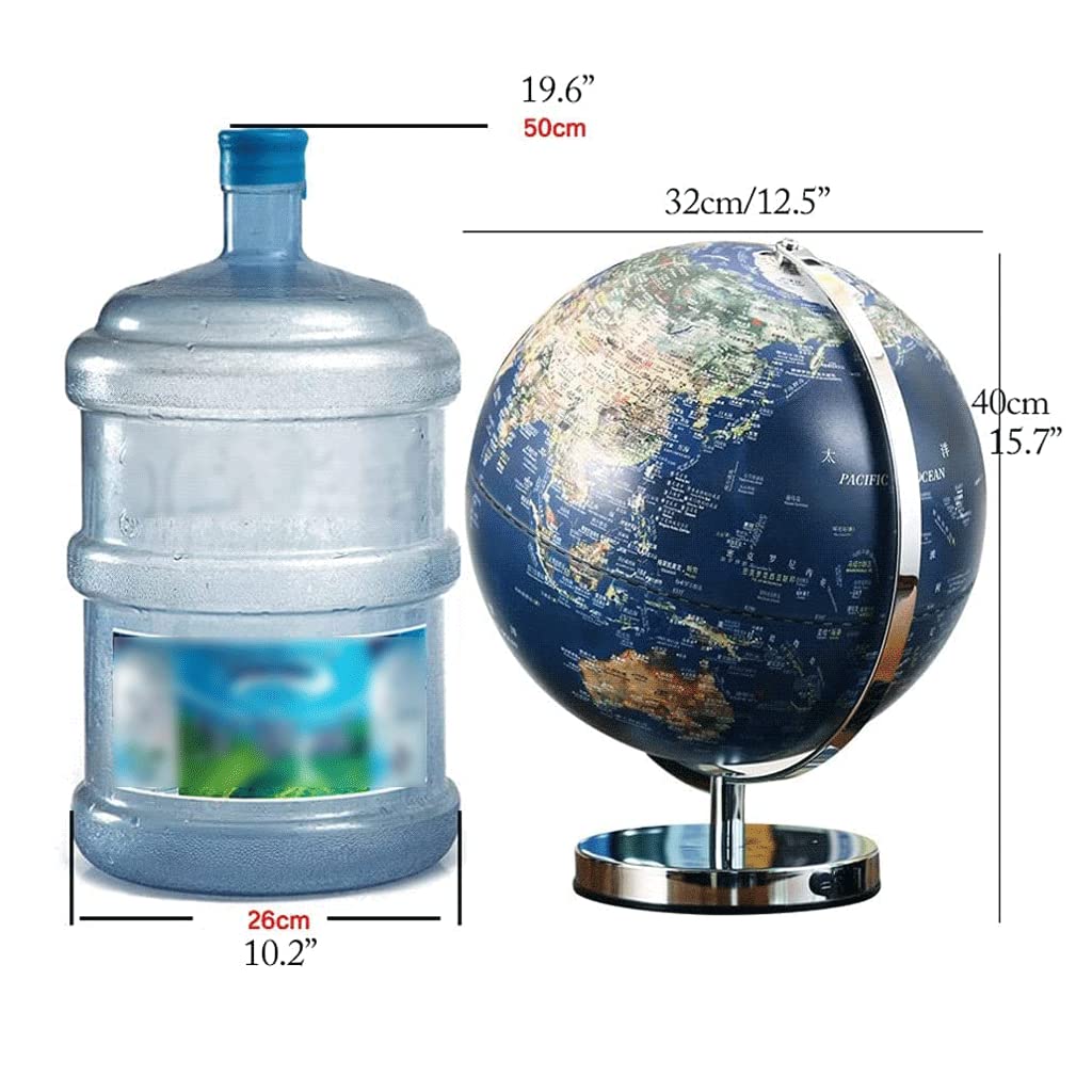 POCHY Mappamondi Il Grande mappamondo da 12 Pollici Illumina Il mappamondo geografico Antico mappamondo educativo per la creatività per Un Regalo Pratico Pratico Moda