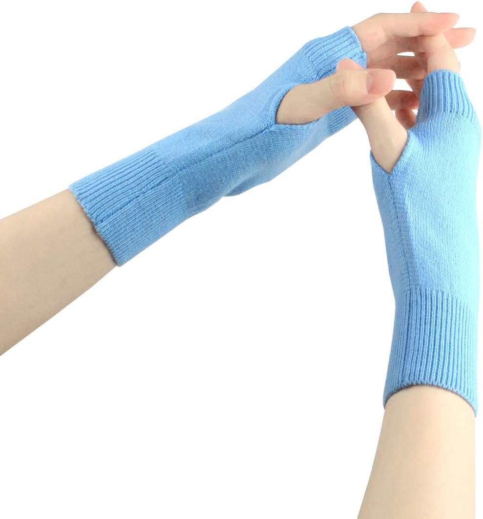 Larcele Cashmere Half Fingerless Gloves Winter Warmer Mittens for Ladies, Girls BZST-02