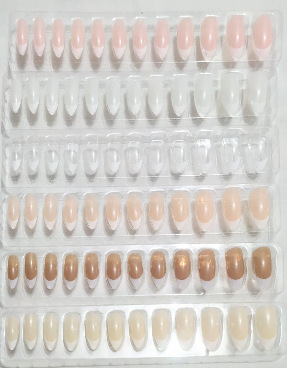BRIKSHI Long Acrylic False Artificial MultiColor french Stick on Nails Art Tips (pack 2)(24pcs)||334-image-46