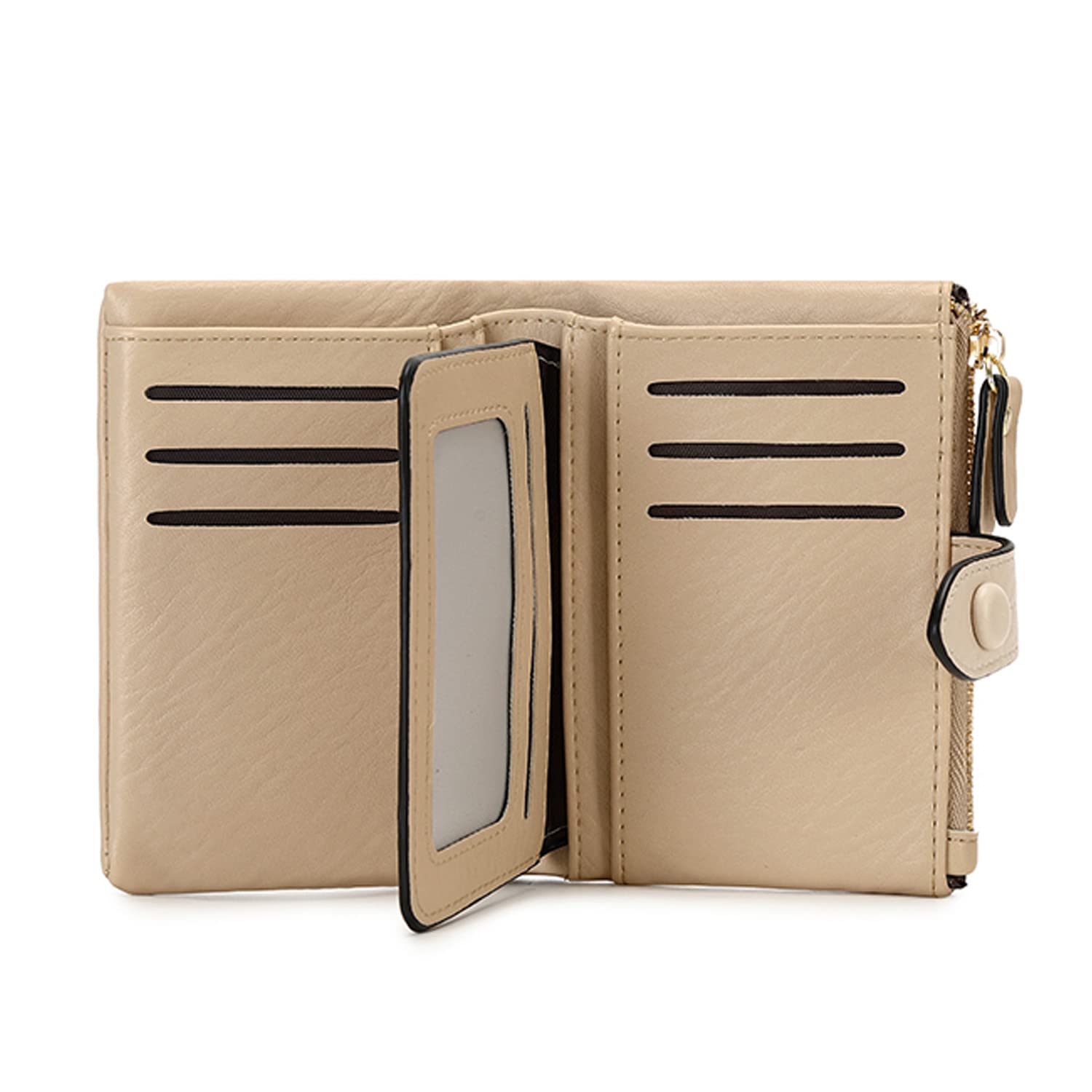 TOPKULL Womens Wallets Small Trifold Wallets for Women Rfid Ladies Wallets Bifold,Women's Billfold Leather Wallets Compact Card Holder with Zipper