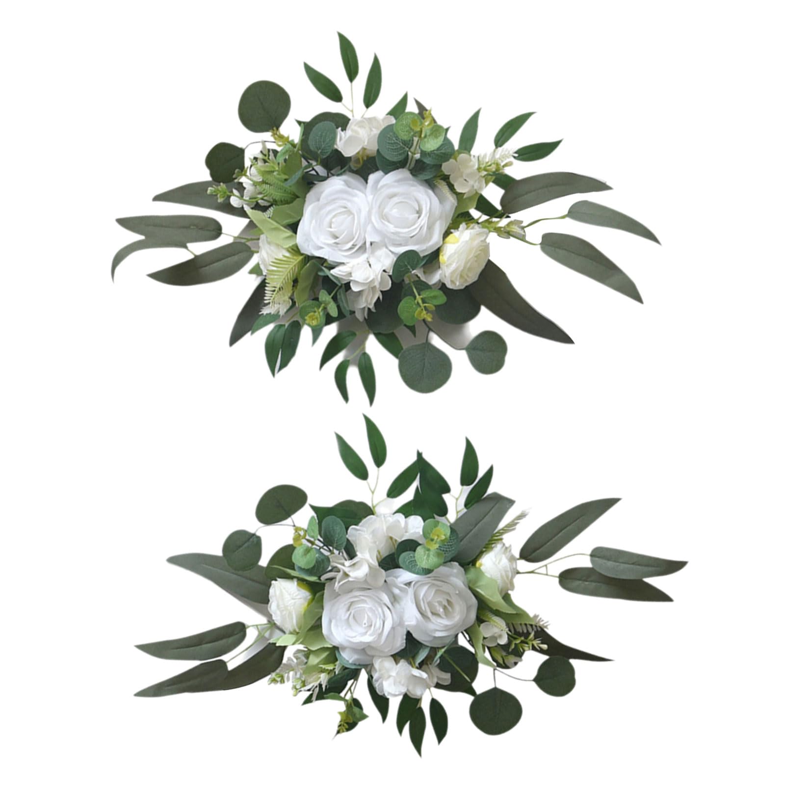 Kalttoy 2Pcs Artificial Flower Swag for Wedding Ceremony Sign Wedding Reception Backdrops Table Decoration Flower Arrangements Decoration