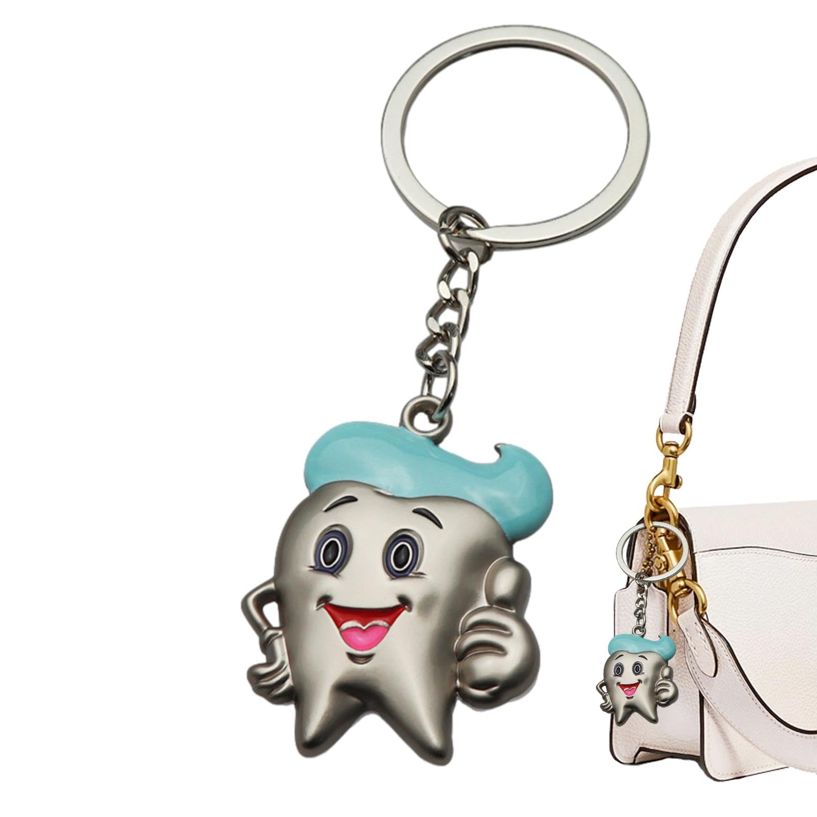 Amazon.co.jp: 歯のキーチェーン、かわいい歯の形をしたキーホルダー