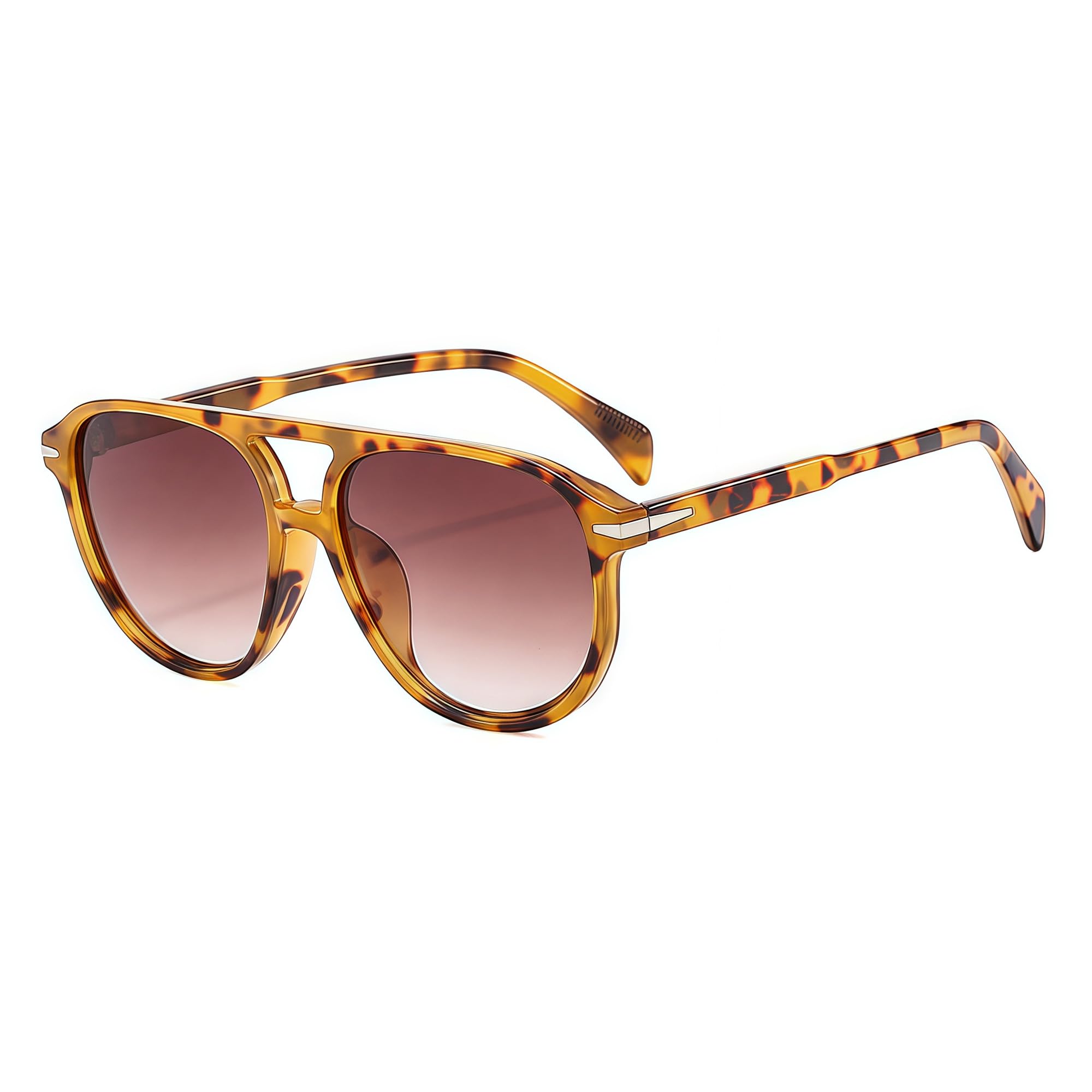 JCTAIFOO Retro Runde Sonnenbrille für Damen Herren Vintage Mode Oval Große Rahmen Brille