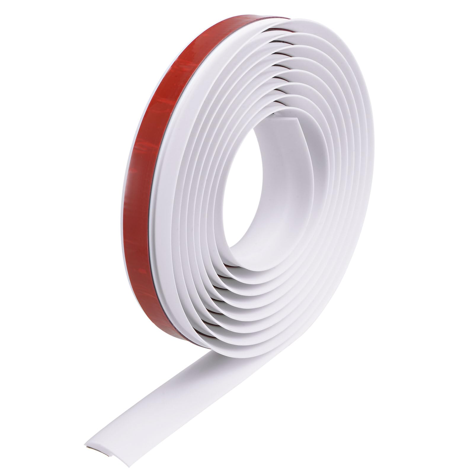 uxcell Floor Edging Trim Strip Self Adhesive, PVC, White, 118" x 1.2" x 0.2", Indoor Transition Strip