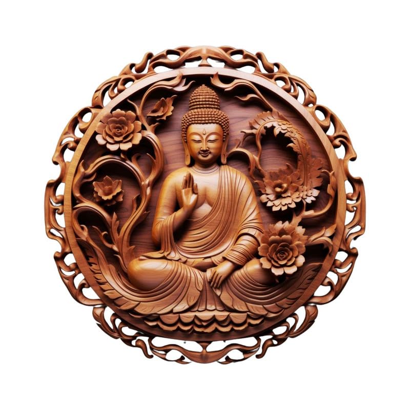 Image of Lord Buddha PVC Vinyl,Wall Sticker for Home Decor - Ideal for Living Room, Bedroom, Hall, Kids Room, Play Room (Size -45 cm x 45 cm) (Lord Buddha(45 cm x 45 cm))