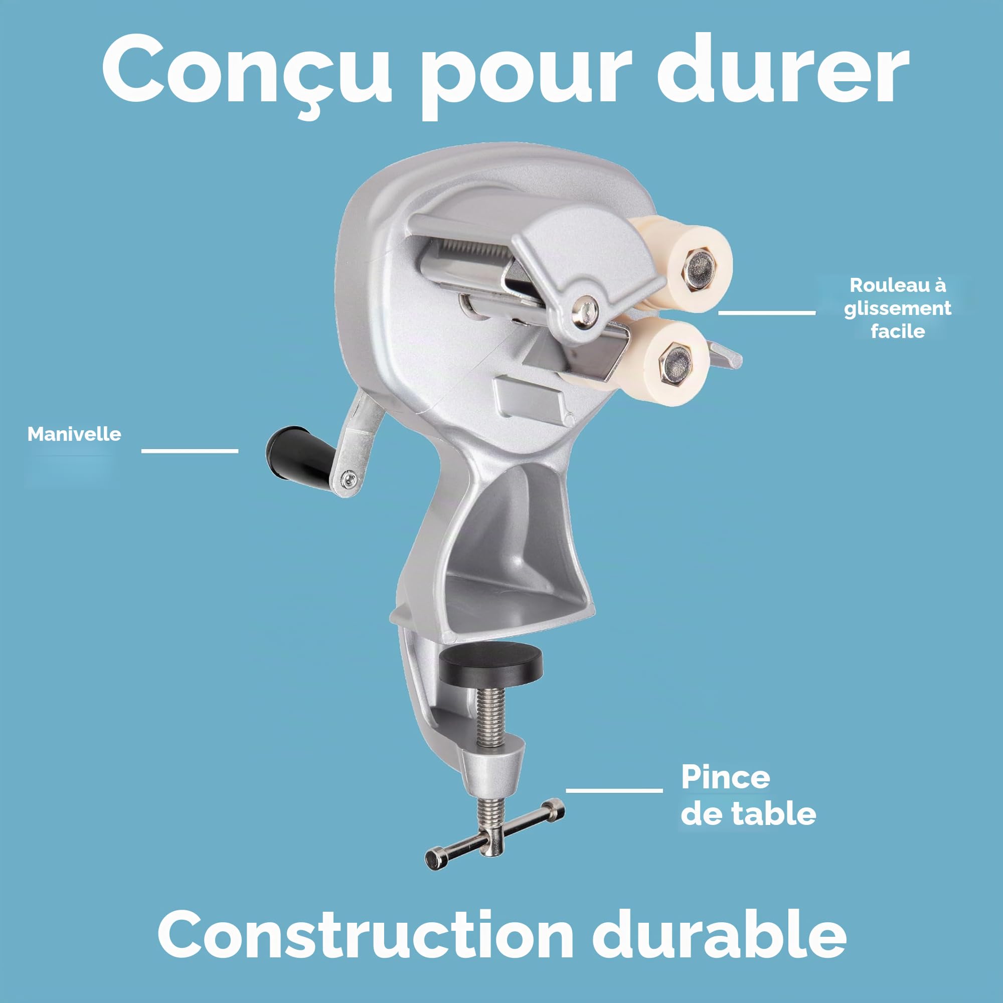 Machine à cavatelli avec rouleaux faciles à nettoyer - Pour des gnocchis, des pâtes et plus encore - Recettes incluses