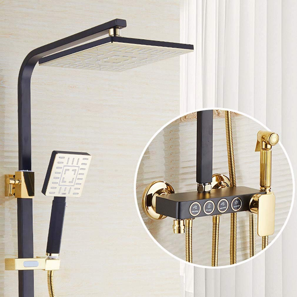 Système de douche à effet de pluie avec mitigeur thermostatique