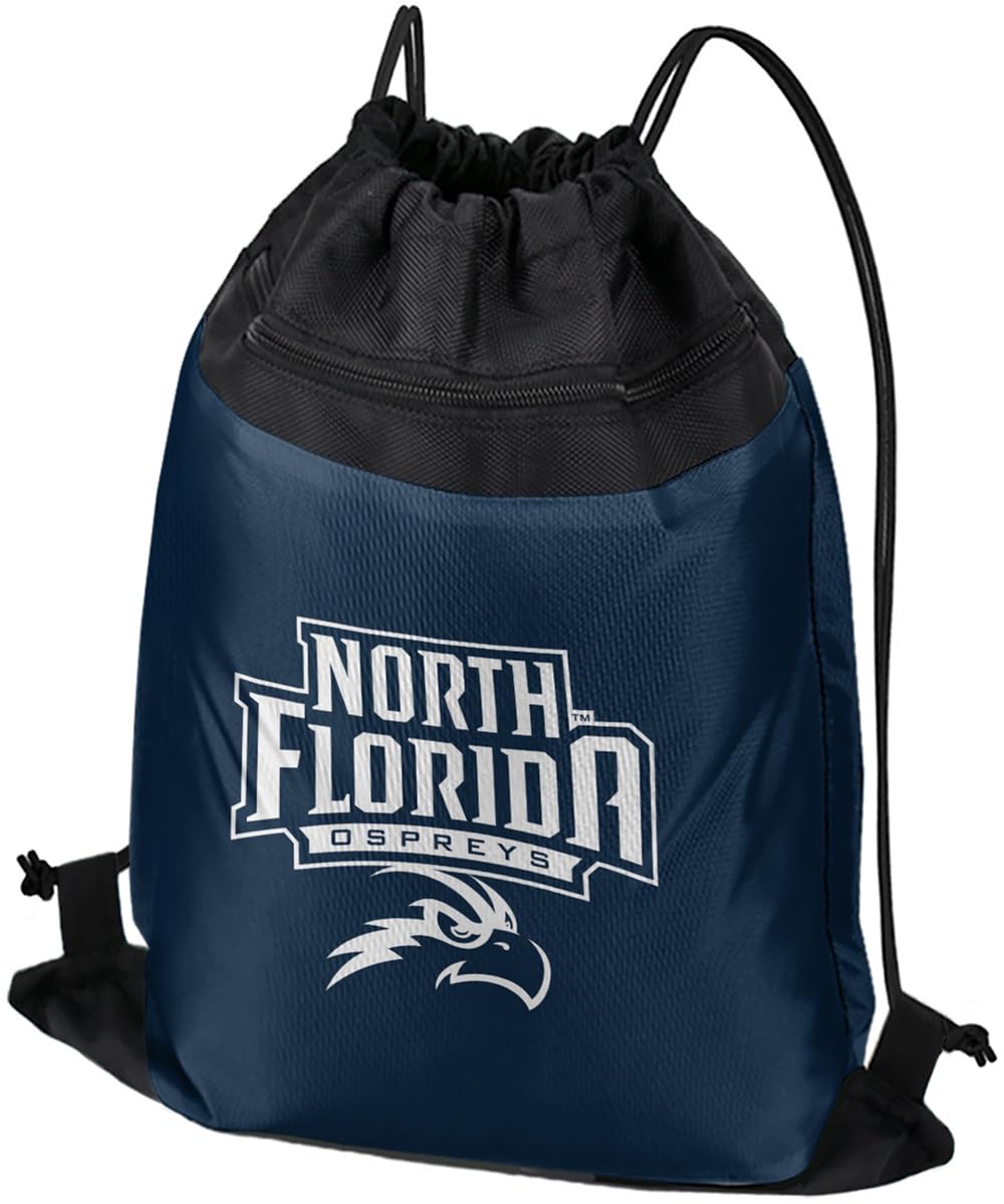 Campus Lab University of North Florida Primary Logo Drawstring Backpack Sports Bag Sackpack 17" x 13", Perfect for Gym, Yoga, Practice or Travel