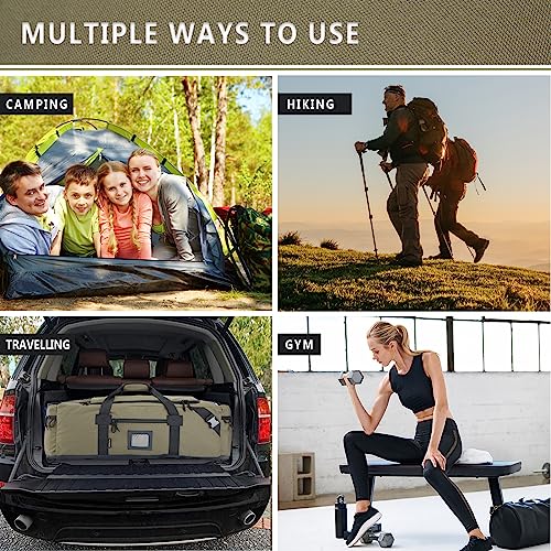 86l Large Duffel Bag For Travel, Gym & Sports - Water Repellent Polyester, Hidden Straps, Shoe Compartment - Perfect Luggage Duffle Bag Or Backpack For Men & Women - Image 6