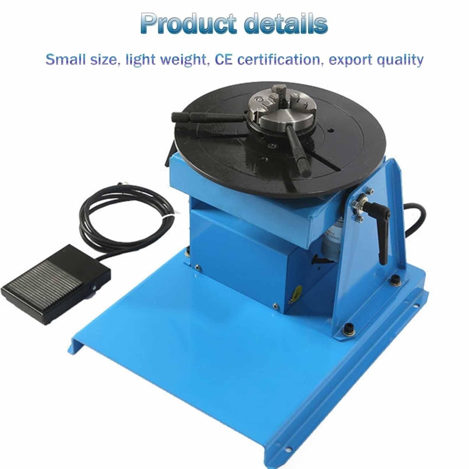 Portable welding positioner turntable machine 180 mm, rotating welding positioner turntable, 2-20 rpm adjustable speed