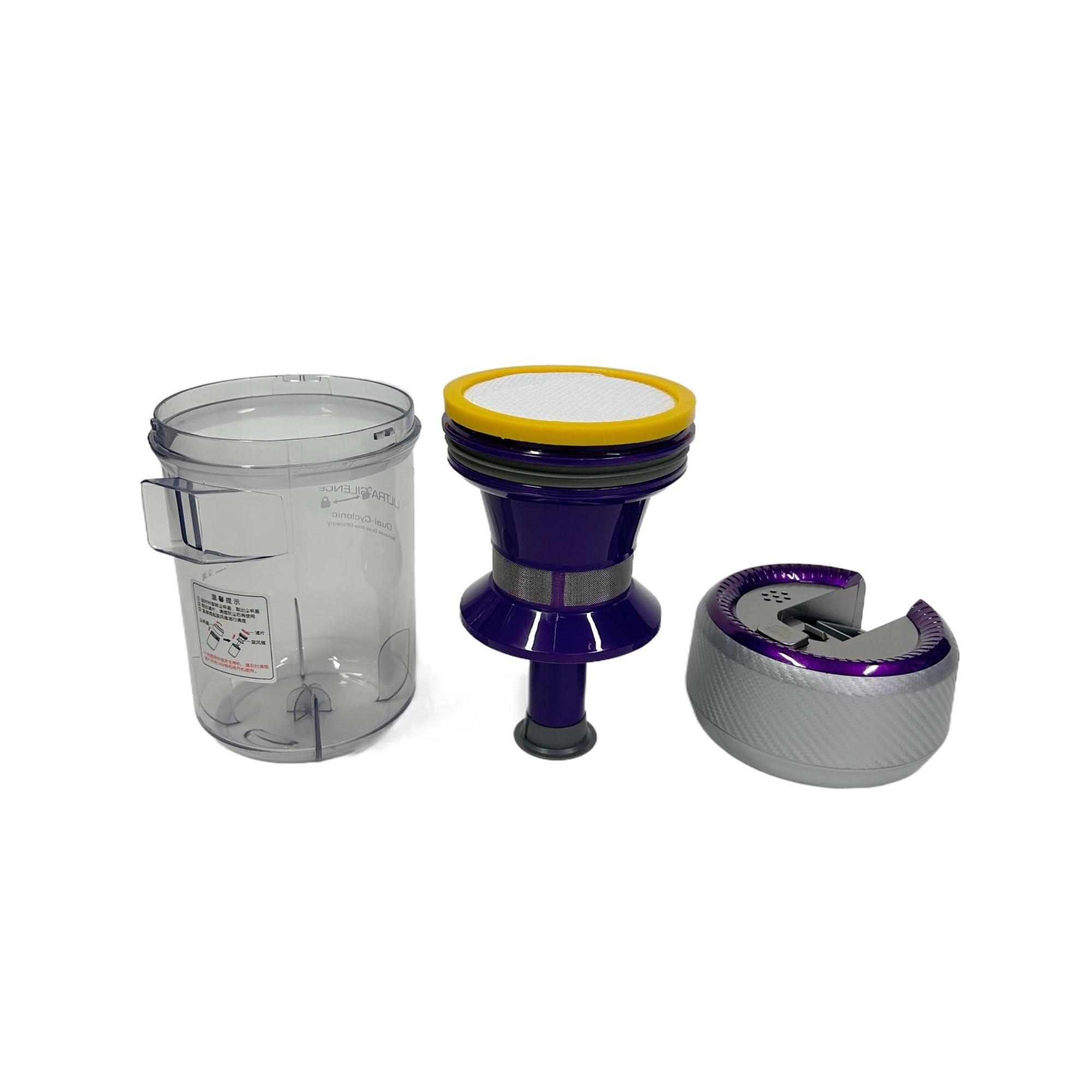 Accesorio for vaso de polvo con cepillo giratorio con filtros ciclónicos y MIF, adecuado for aspiradora Jimmy JV35 | 2 Rollers