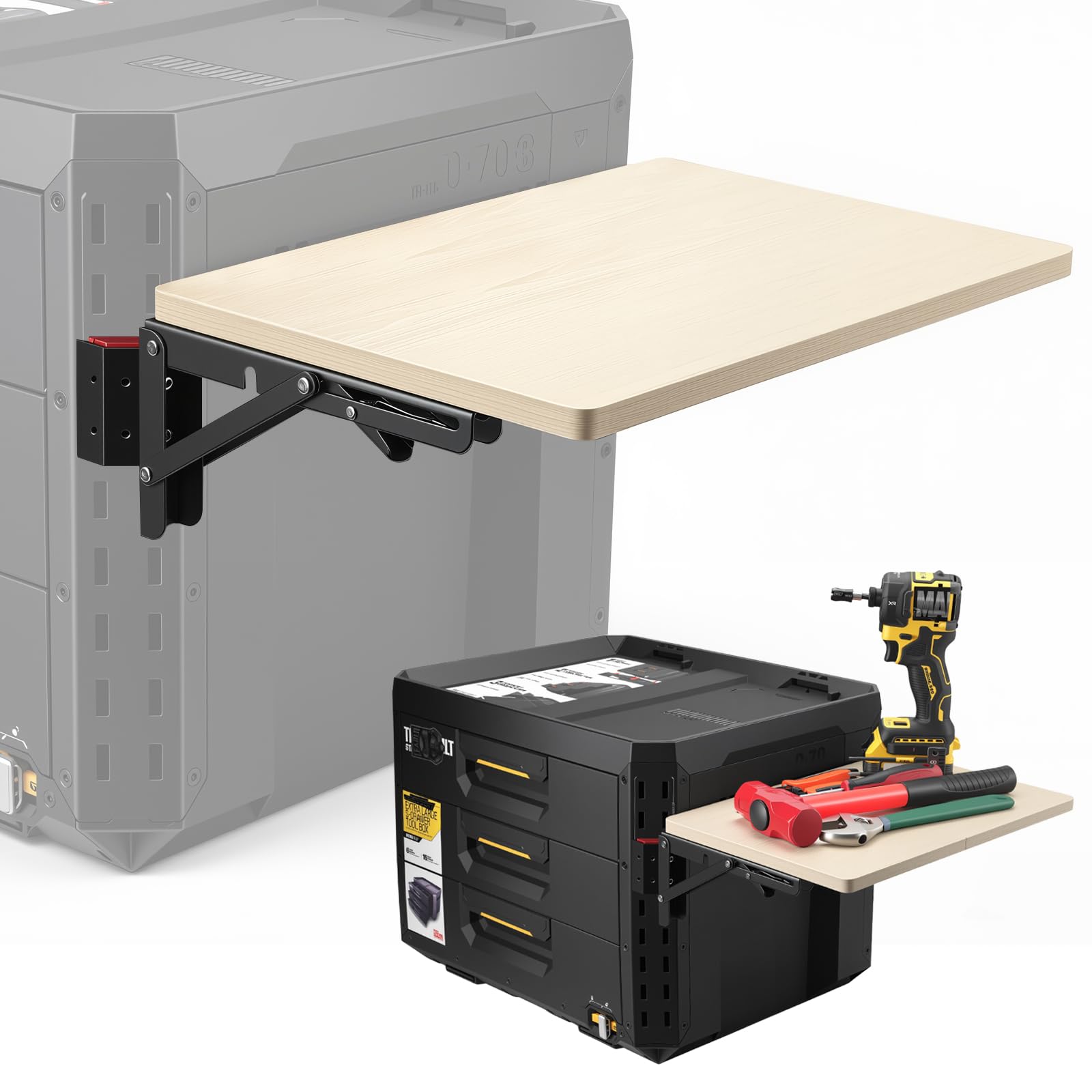 THEBOX 基本サイズ　折りたたみ式　天板天然ウォルナットオイルフィニッシュ Amazon.co.jp: ToughBuilt StackTechツールボックス用の高耐久
