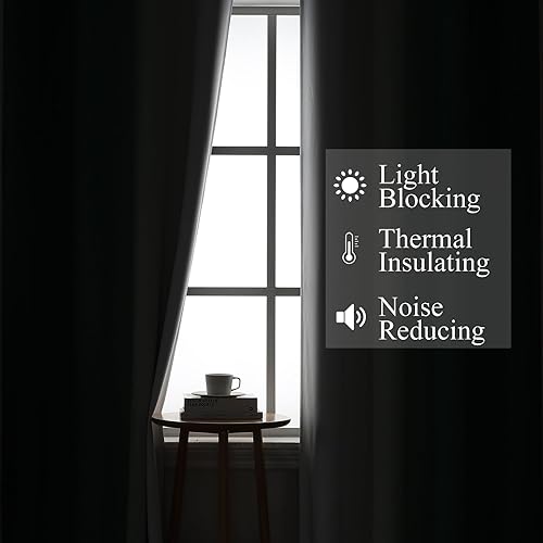 Miniatura 3 de Estelar Textiler Cortinas opacas verdes y blancas grisáceas para dormitorio, con aislamiento térmico, cortinas degradadas de 84 pulgadas de largo,