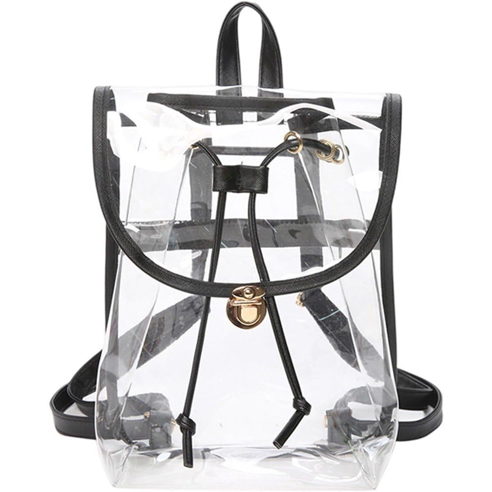 Sac à dos transparent en PVC d'école imperméable pour fille et garçon