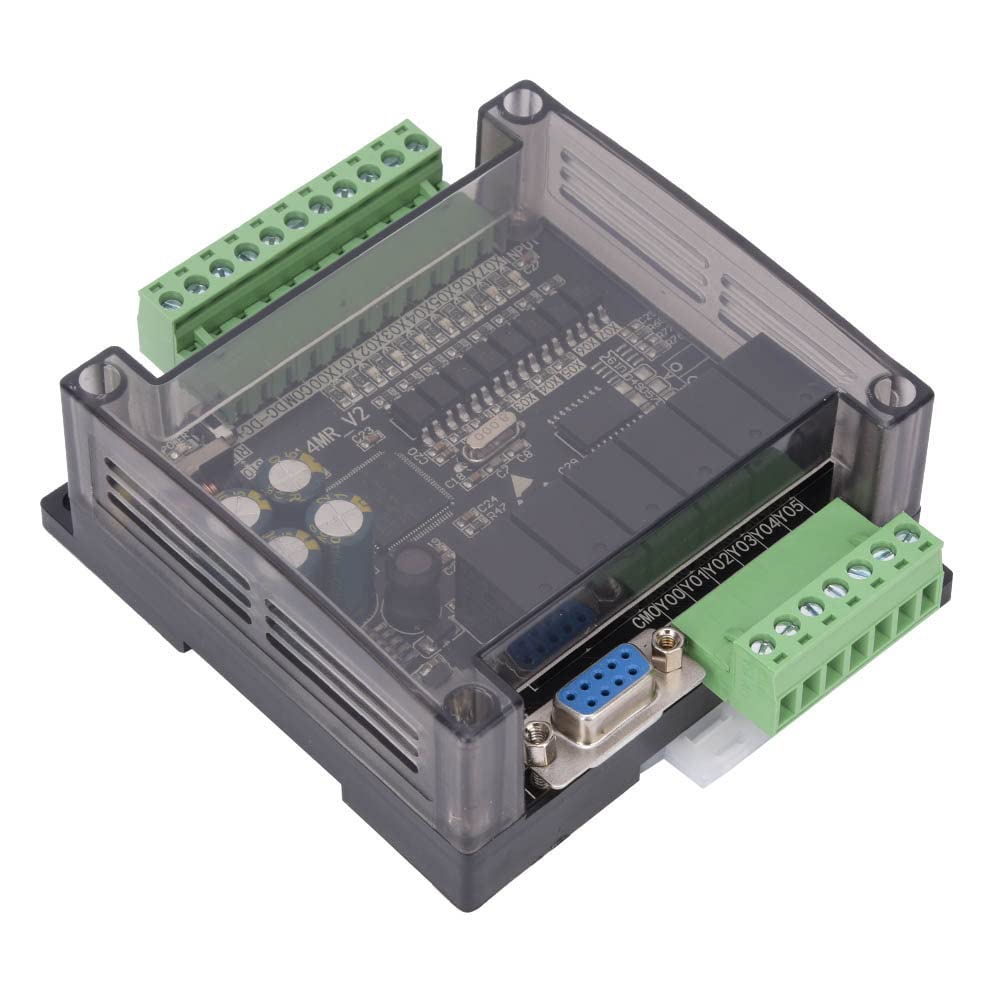 Carte de contrôleur logique programmable Baxnore, module de contrôleur de relais anti-interférence, carte PLC avec câble de port série pour l'automatisation industrielle