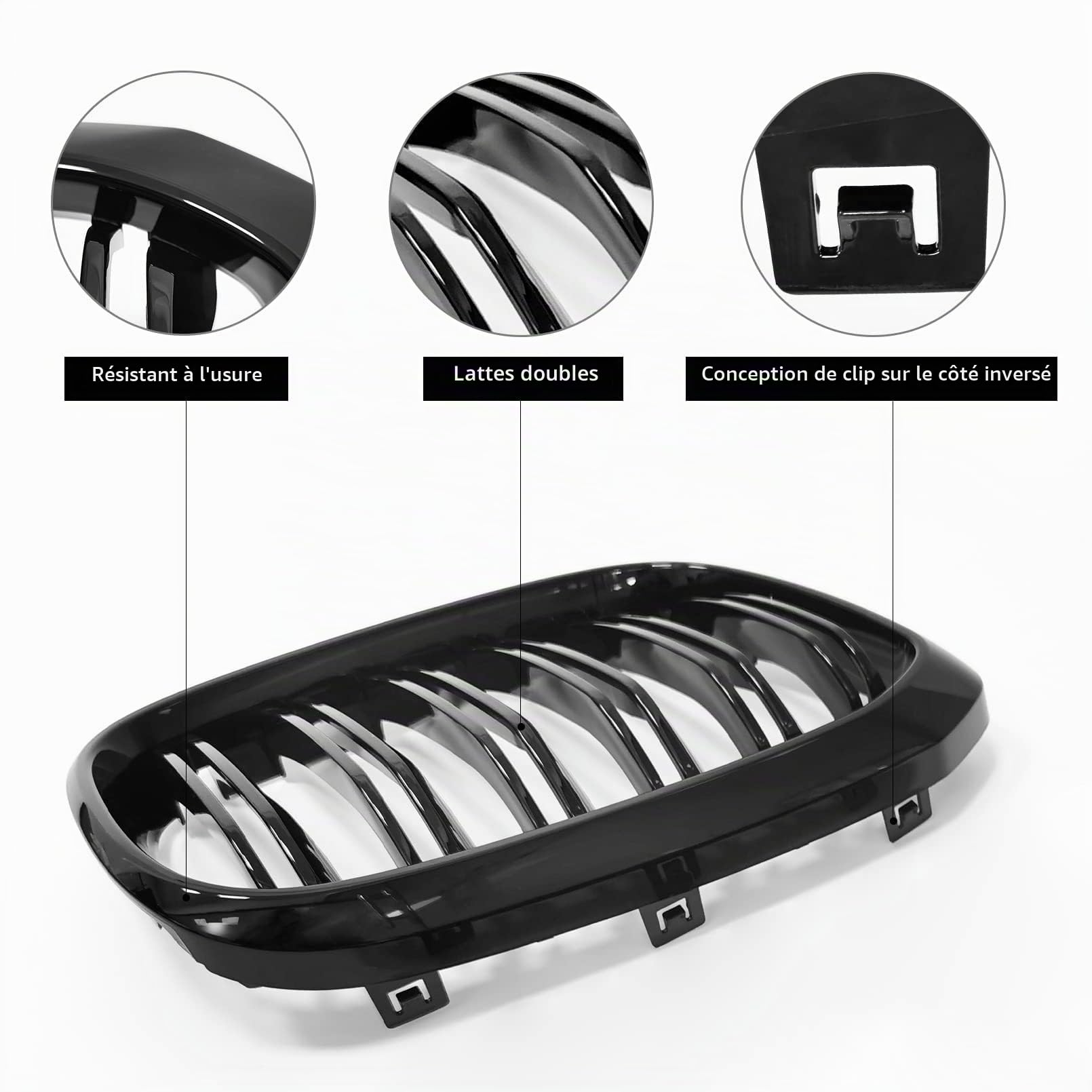 G01 Grille De Calandre Grilles avant pour BMW X3 Série G01 2018-2021 X4 G02 2019-2021 Noir Brillant