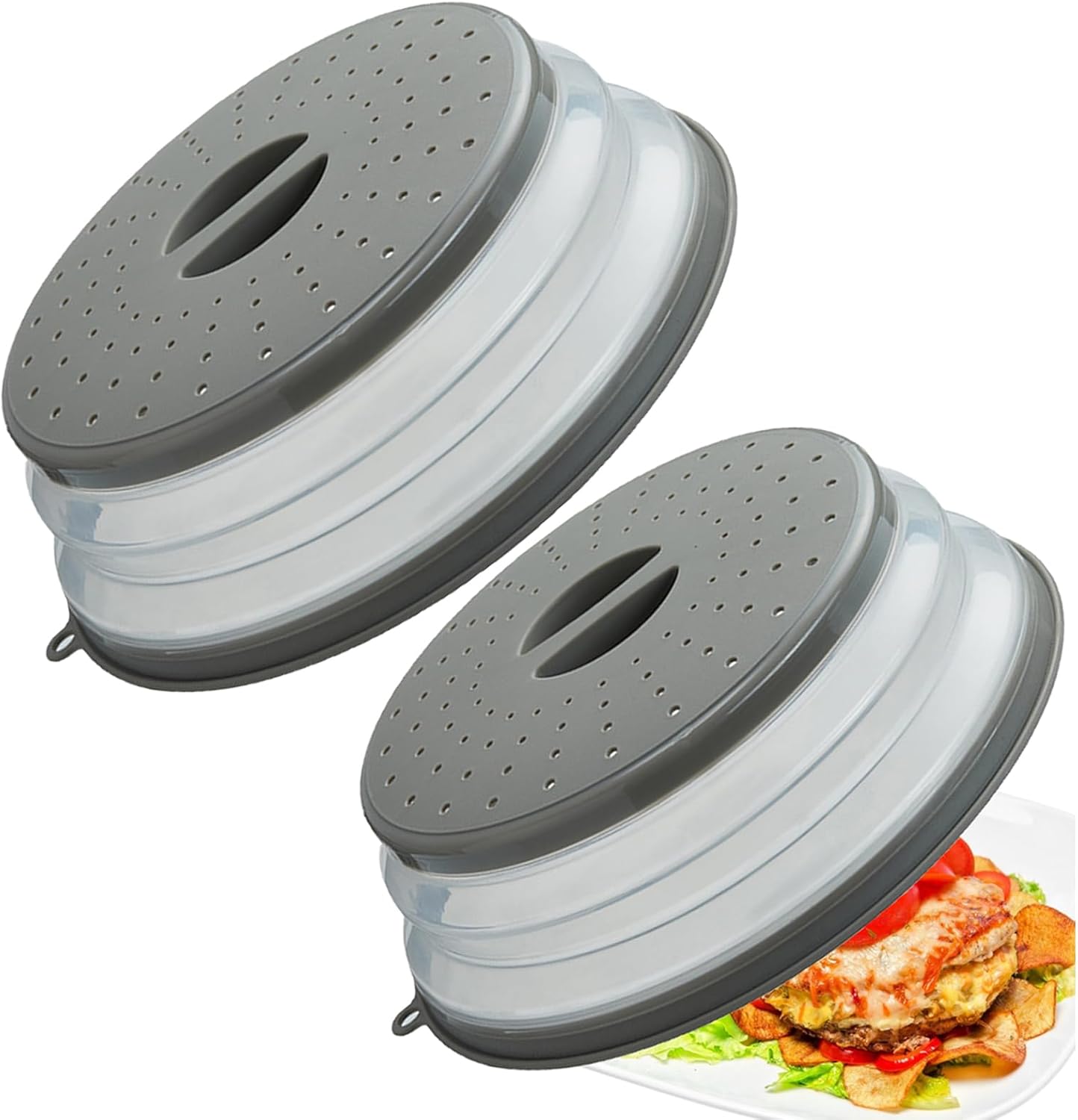 Microwave Splatter Cover Vented for Food, Splatter Guard & Colander Kitchen Gadget for Fruit Vegetables Microwave Plate Cover with Hook Hole,Dishwasher-Safe,BPA-Free Silicone & Plastic (2 Pack) Microwave Splatter Cover Vented for Food, Splatter Guard & Colander Kitchen Gadget for Fruit Vegetables Microwave Plate Cover with Hook Hole,Dishwasher-Safe,BPA-Free Silicone & Plastic (2 Pack)