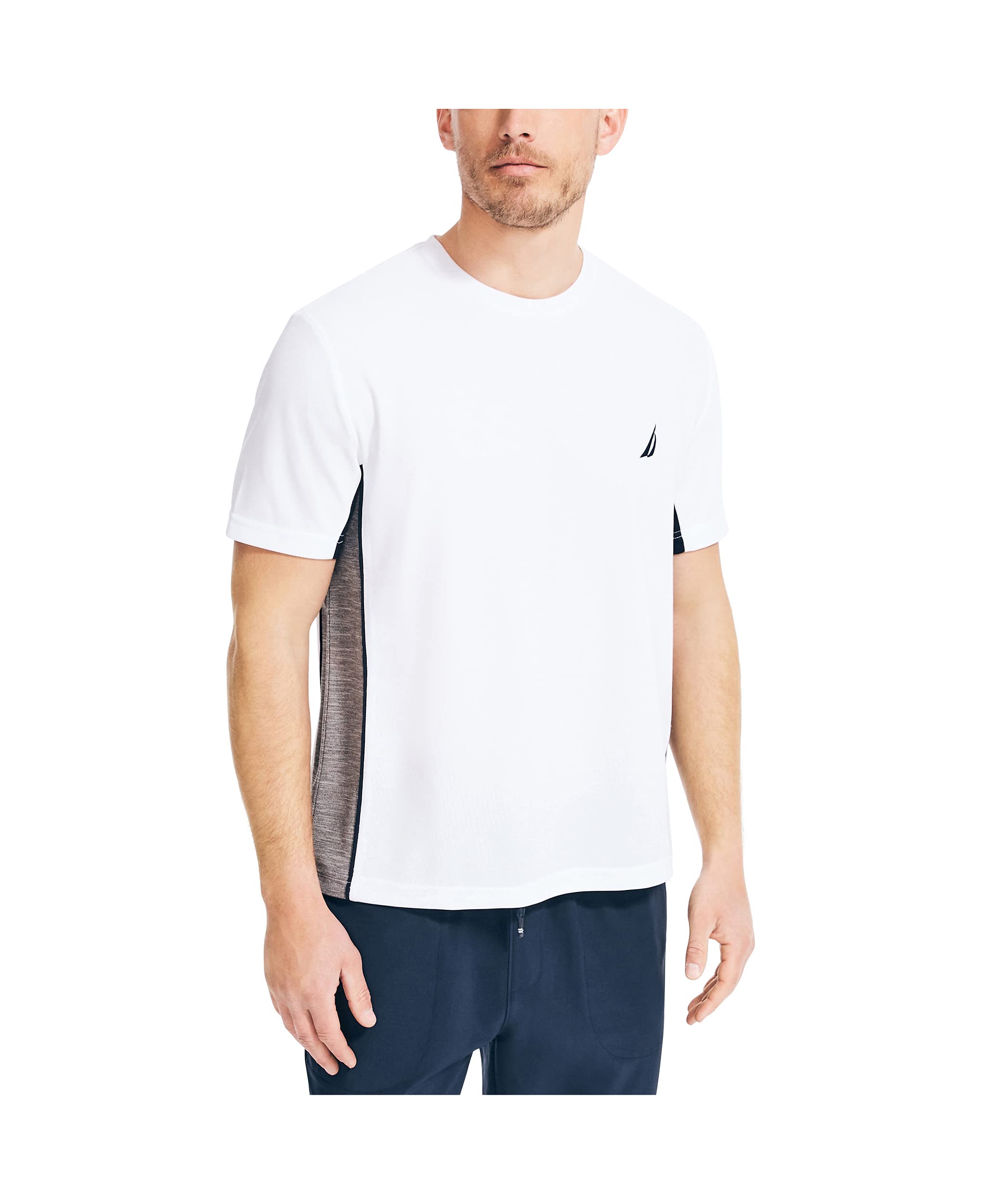 Nautica Koszulka Mężczyźni Zrównoważony Wykonany T-shirt Z Blokami Kolorów Navtech