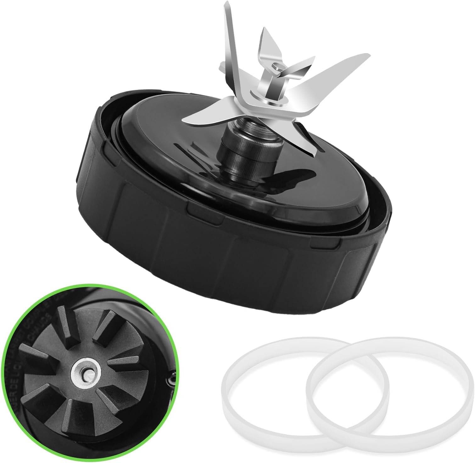 [ New Model] Replacement Blender Blade for Ninja Accessories, Only Compatible with Nutri Ninja Foodi Power Blender SS300, SS300C, SS351, SS351C, SS351TGT, CO351B, SS100, SS101, SS101C, SS101TGT