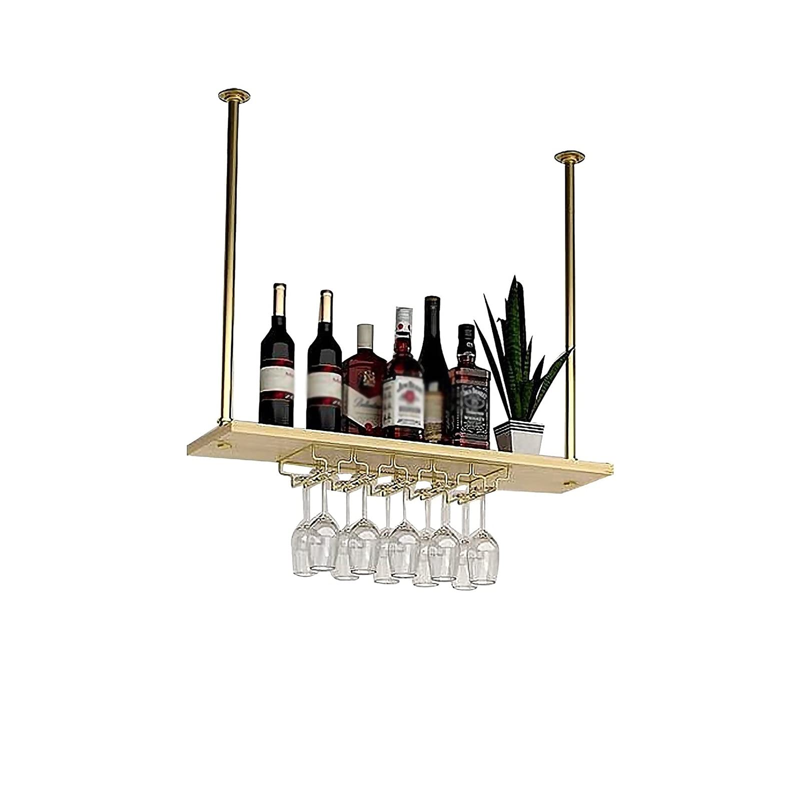 Casier à vin de plafond anti encombrement cuisine avec rails