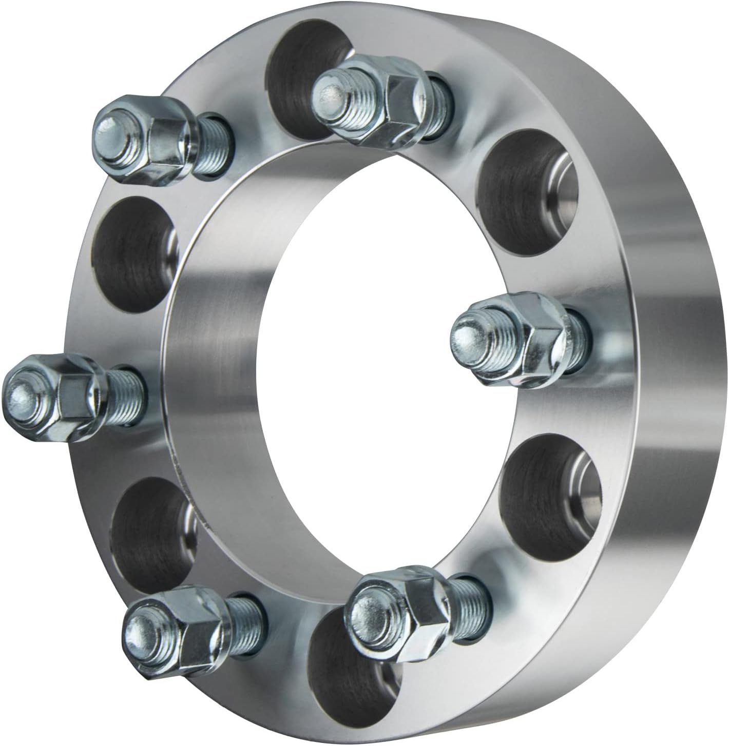 KAX 6x5.5 to 6x135 Wheel Adapters, Forged 1.5" Adapters with Thread Pitch M14x1.5 Hub Bore 108mm(Bolts Pattern Changed),fit for 2022-2024 Bronco,Silver,Not Hubcentric