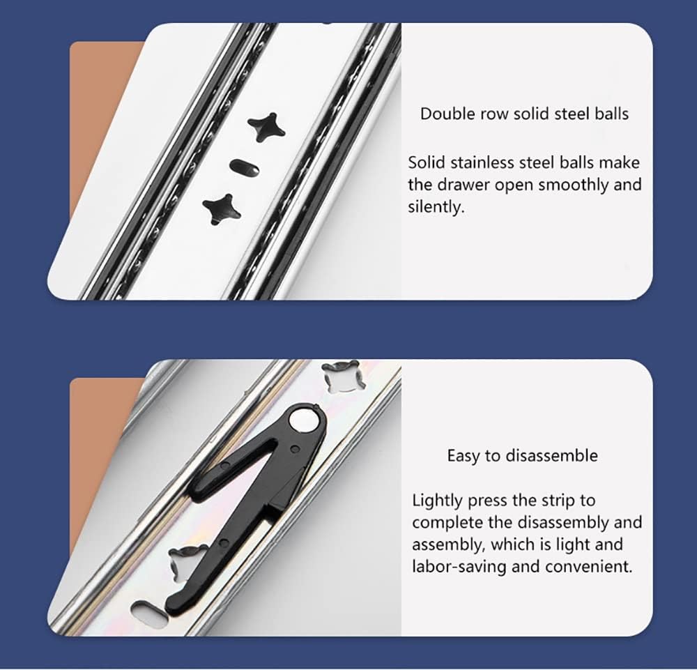 引き出しランナーランナー 引き出し用ランナー 高耐久 引き出しスライド 18インチ フルエクステンション引き出しスライド サイドマウ