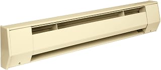 King 6K2415A 1,500-1,125-Watt 240/208-Volt 6-Foot Baseboard Heater, Almond