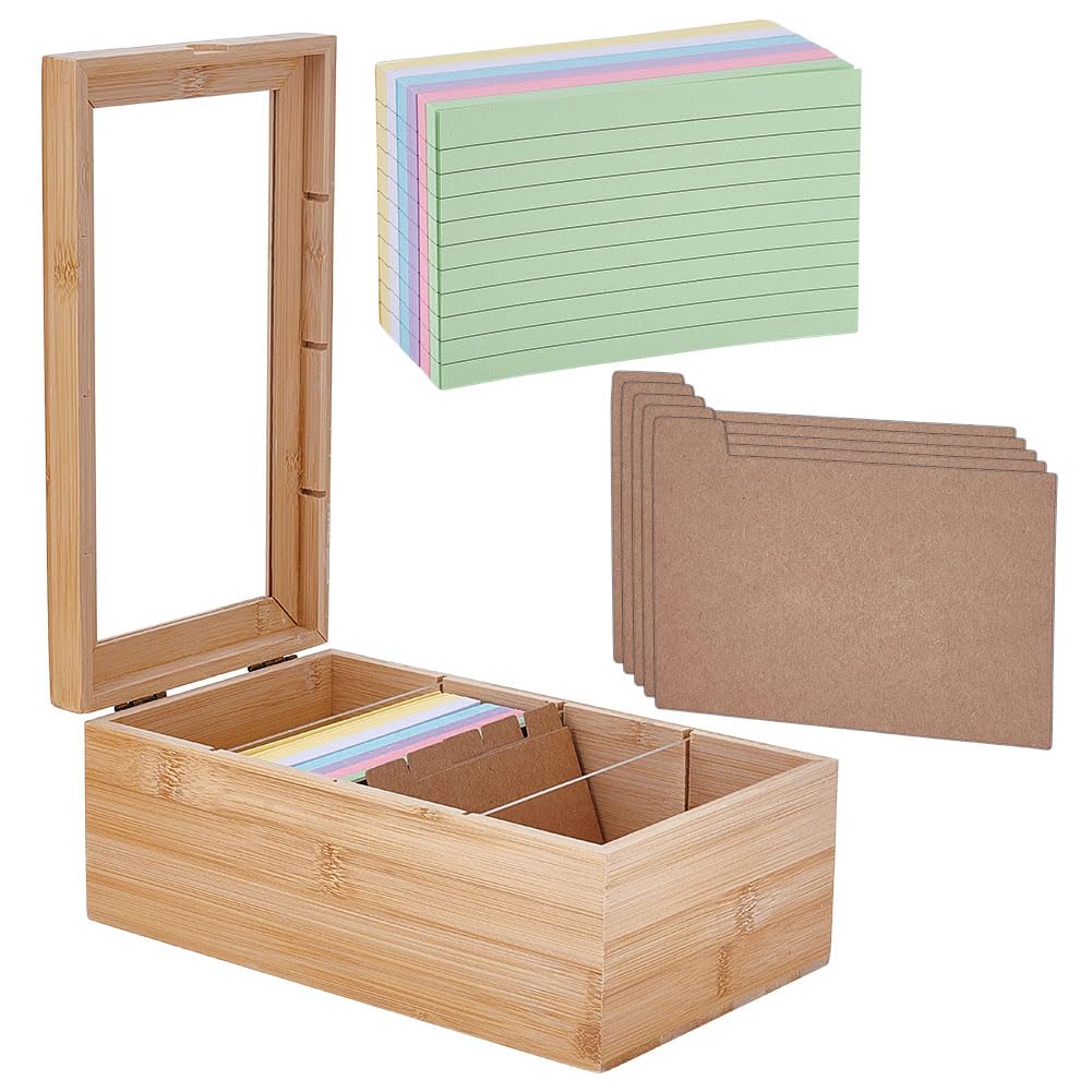 Boîte à fiches en bois de 12,7 cm pour une cuisine ou un bureau parfaitement ordonné.