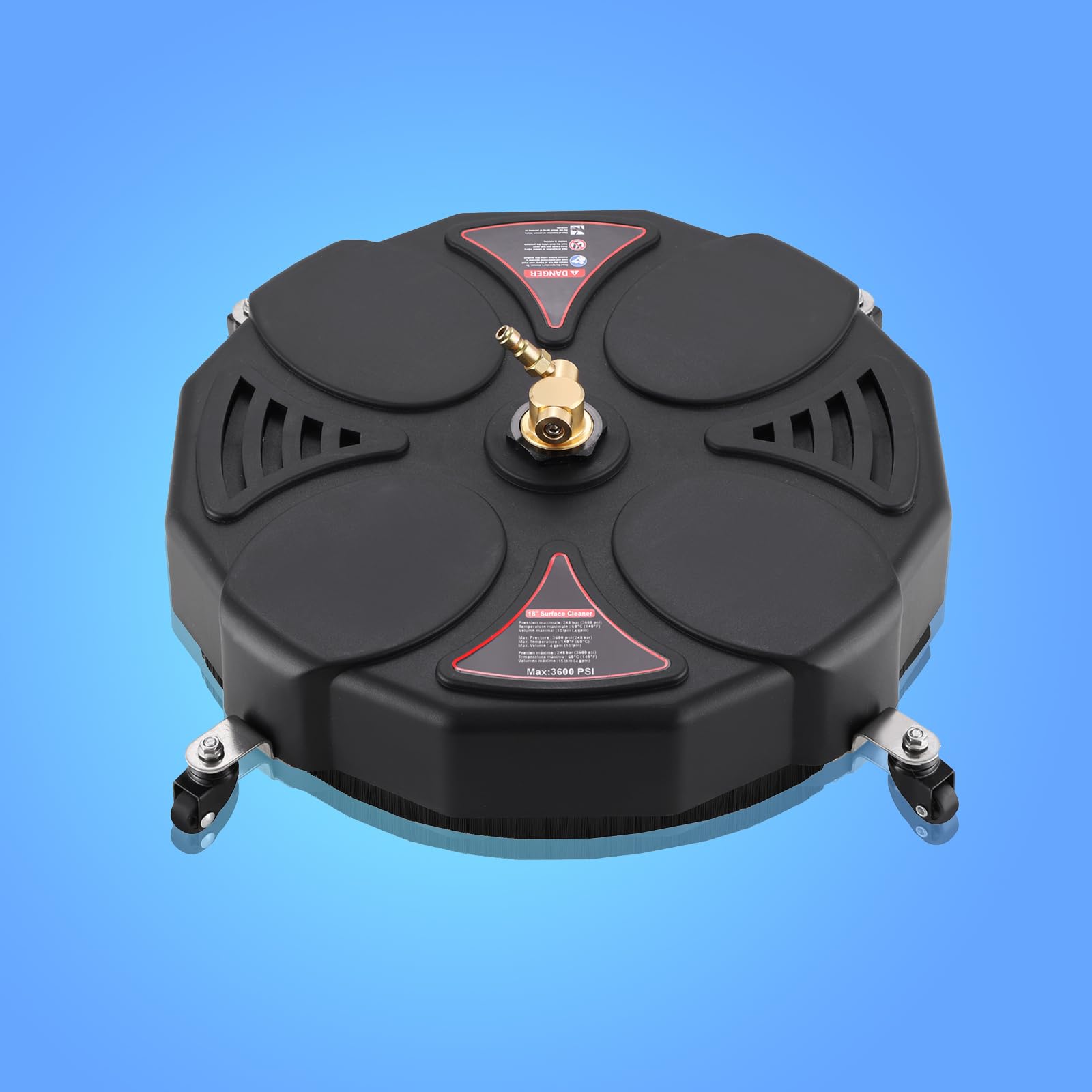 Accesorio limpiador de superficies de 3600 PSI, gran área de cobertura de 13 pulgadas para limpieza de paredes de patio de hormigón, cobre y superficies