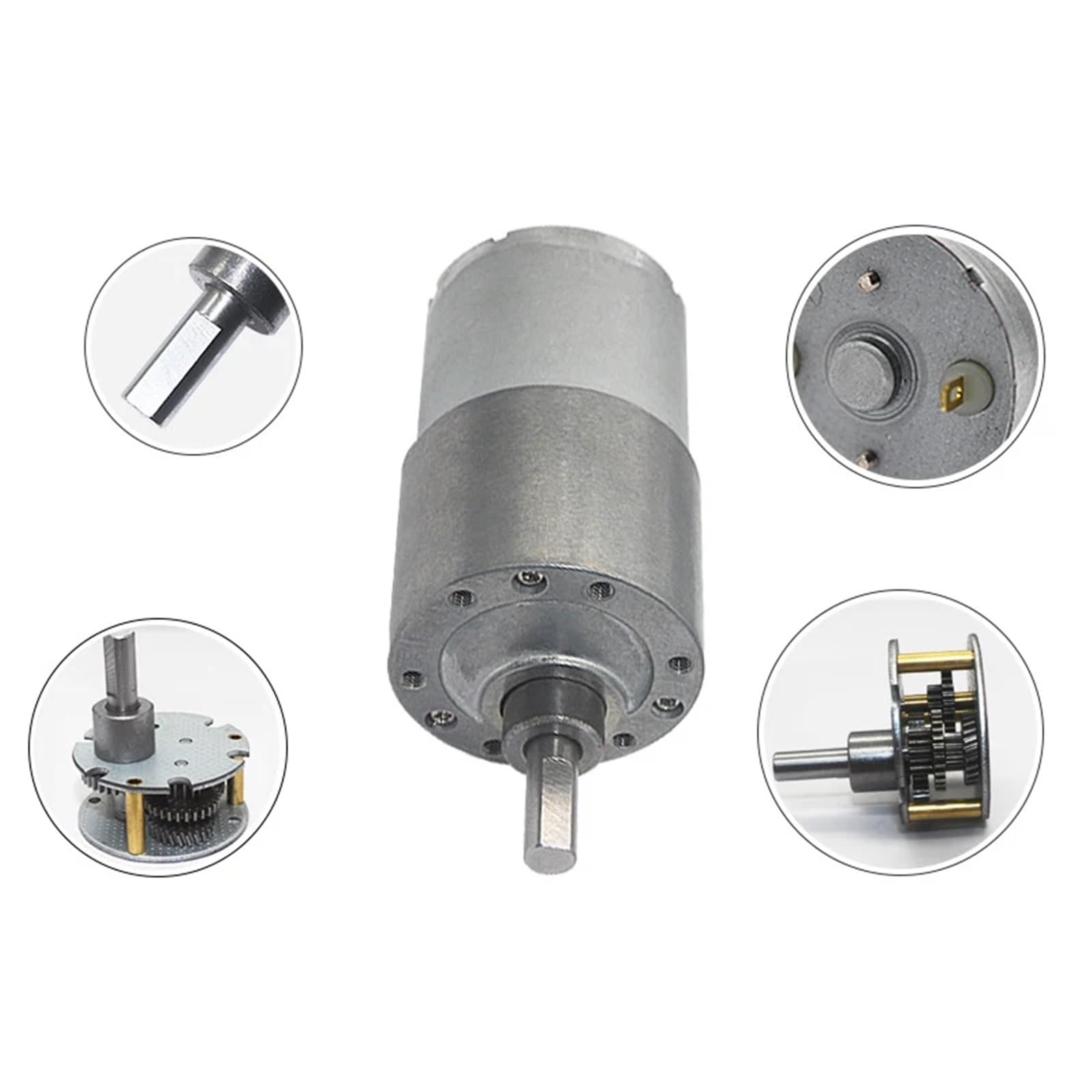 JGB37-3530 DC 12v 24v Motor reductor de engranajes regulación de velocidad lento bajo alto par 7-1600RPM 1 Uds(25RPM,24V)