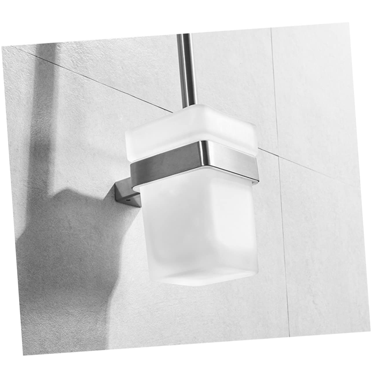 Portaescobillas de Acero Inoxidable 304 Ahorro de Espacio para Montaje en Pared Set Accesorios Baño Soporte Cepillo Dientes y Vaso de Cristal de Baño en Casa o Hotel