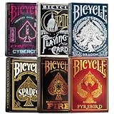 Bicycle Playing Cards Collector's Edition: 6-Deck Bundle Featuring Fyrebird, Fire, Cyberpunk, Dragon, Spades, and Bicycle Capitol Playing Cards