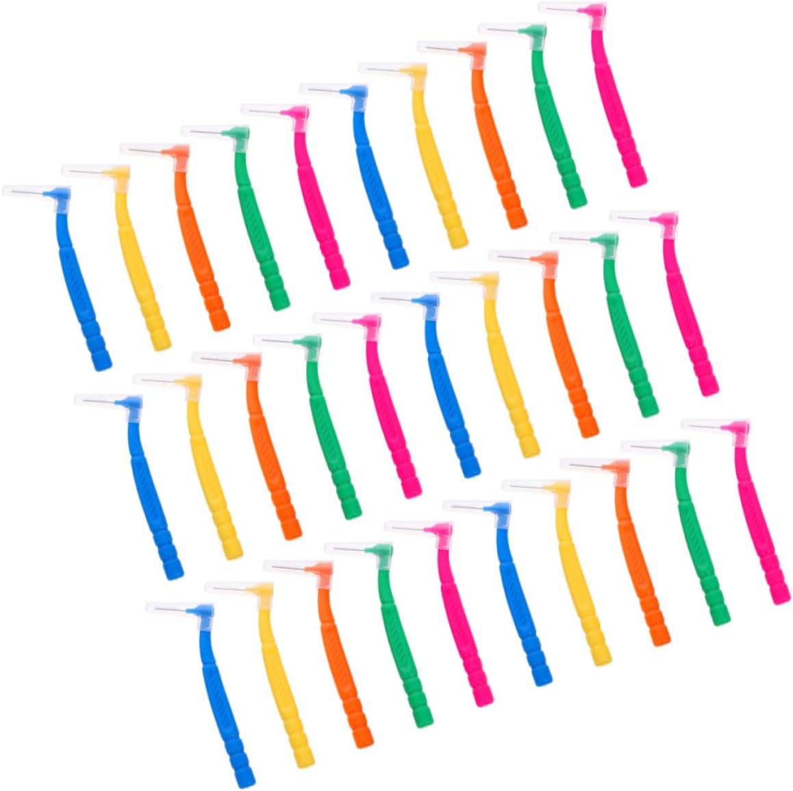 VALICLUD 90pcs Interdental Toothbrush Manual Tooth Cleaners for Gaps Lightweight and Colors for and Oral