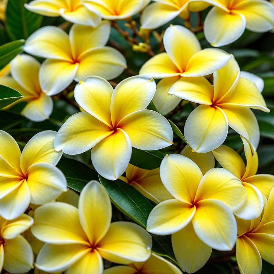 Amazon.com : Discount Hawaiian Gifts Yellow Plumeria Plant