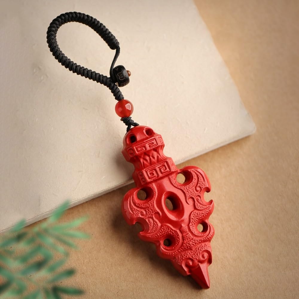 Breloczek do Samochodu Cinnabar Car Key Chain Pendant Vajra Gift Jewelry Peace, Backpack Portable Decoration