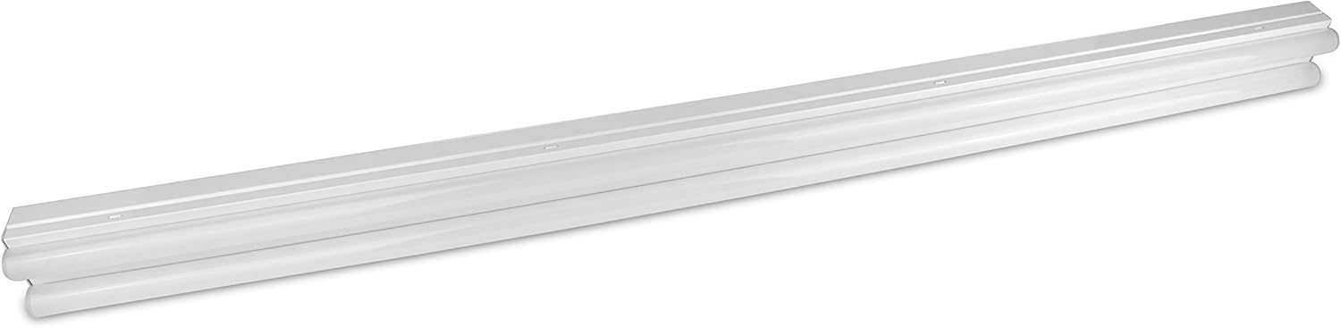 SLEEKLIGHTING Double LED Strip Light Fixture, F32 Linear Fluorescent Replacement, LED, 40 Watt-4 Feet, 120-277 Volt, 4200 Lumens, White Finish, UL Listed