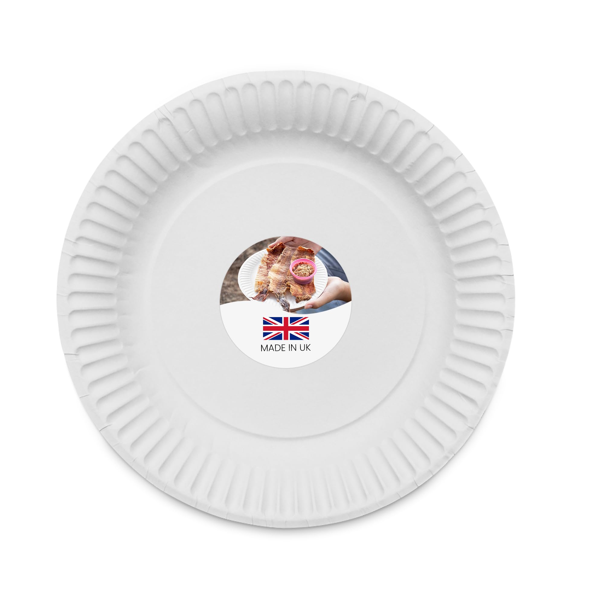 We Can Source It Ltd - Biodegradable 7" Round White Bagasse Paper Plates – Heavy Duty Compostable Plates - Microwave Safe Food Plate for Reasturants, Events, Parties and Catering - Pack of 1000
